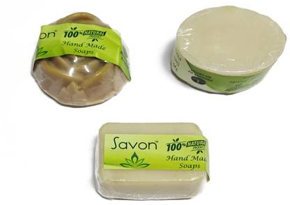 Savon Chemical Free Organic Handmade Soap 3 Types for Dry Skin
