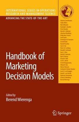 Handbook of Marketing Decision Models