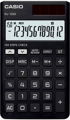 CASIO NJ-120D-BK Portable Basic  Calculator