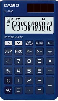 CASIO NJ-120D-BU Portable Basic  Calculator