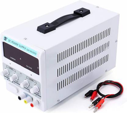 Circuitech NEW AND ENHANCED QW-MS305D VARIABLE LINEAR DC POWER SUPPLY 0 - 30V / 0 - 5A - REGULATED ADJUSTABLE LAB KIT WITH ALLIGATOR LEADS 150 Watts PSU