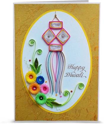 Handcrafted Emotions Handmade Diwali Greeting Card