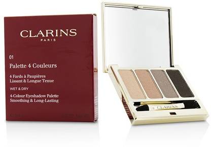 Clarins Paris 4 Colour Eyeshadow Palette (Smoothing &amp; Long Lasting) - #01 Nude_4894 6.9 g