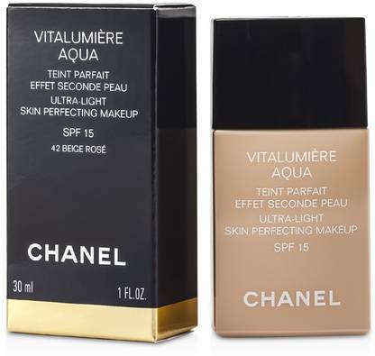 Chanel Vitalumiere Aqua Ultra Light Skin Perfecting Make Up SPF15 - # 42 Beige Rose_1656 Foundation