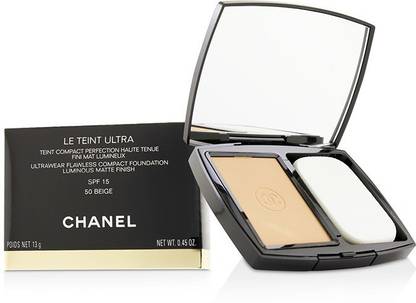 Chanel Le Teint Ultra Ultrawear Flawless Compact Foundation Luminous Matte Finish SPF15 - # 50 Beige_7513 Foundation