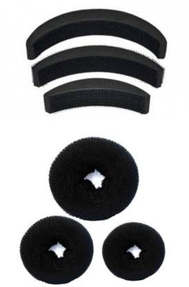 Shining Angel Butefull Bun Maker AND Puff Maker for Girl/Women Set Of 6 Pices Hair Accessory Set
