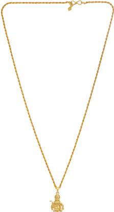 BRBRIK Gold Plated Covered Alloy Lord Hanuman Bajrang Bali pendant Locket Chain Necklace For Men and women Gold-plated Alloy Pendant