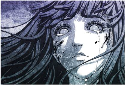 'Hyuuga Hinata Crying'(Paper Board,33Cm x 48Cm) Paper Print