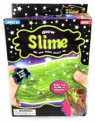 24x7eMall Homemade Slime Kit Includes Slime-Containers, Ingredients & Supplies (Glow Slime) Multicolor Putty Toy