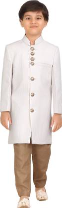 HITBIT Solid, Self Design Sherwani