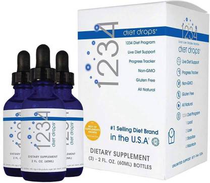 Creative Bioscience 1234 Diet Drops, 3 Bottles, 2 Ounces Each (Pack of 3)