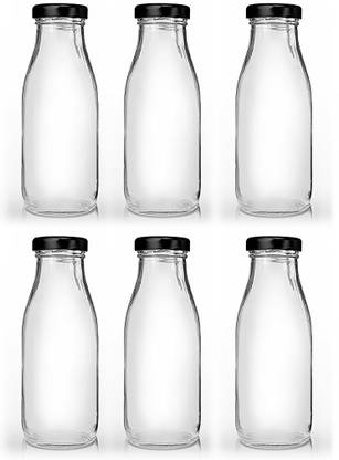 CRAZYINK Hygienic Air Tight Italian Glass Water/Milk/Juice Bottle with Air Tight Cap  500 ml Bottle