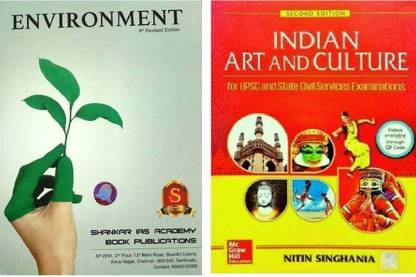 Best Book For Upsc Nitin Singhania Art And Culture & Shankar Ias Environment , English Medium, Paper Back