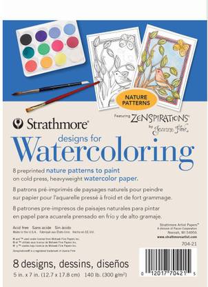 Strathmore Designs For Watercoloring- Nature Sketch Pad