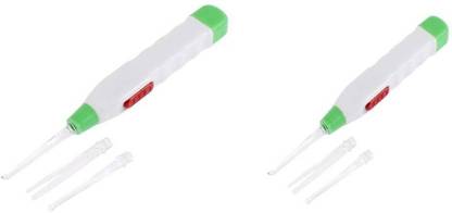 AK SCIENTIFIC Earpick With Flashlight Ear Wax Remover Child Safety Tweezer and Spoons in Case Set Of 2