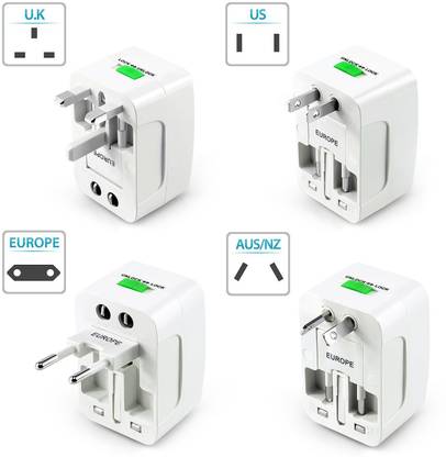 MIHIR Universal Travel Adapter With Built In Dual USB Charger Ports With 100-240V Surge/Spike Protected Electrical Plug Worldwide Adaptor