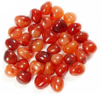 SATYAMANI Natural Carnelian Tumble stone (500 gm.) Regular Oval Crystal Stone