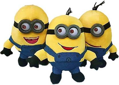 gaju 18 cm--Minion Stuffed Soft Toys Bob Dave Stuart - 18 cm (Yellow)  - 18 cm