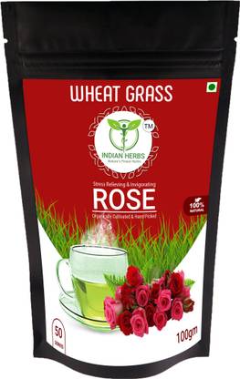 INDIAN HERBS Organic Rose Herbal Tea Pouch