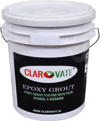 CLAROVATE Epoxy Grout for Tiles White Colour-2 KG Adhesive