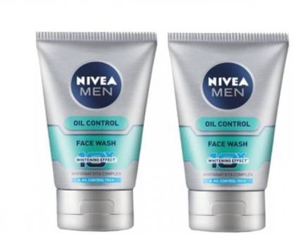 NIVEA `Oil Control 10X Whitening Effect  50g pack of 2 Face Wash