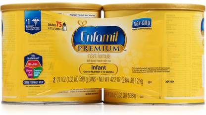 Enfamil Premium Infant Formula Gentle Nutrition 0-12 Months Twin Pack