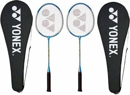 YONEX Set of 2 Badminton Racquets Value Combo ( 2 Racquets with Full Covers ), Blue Blue Strung Badminton Racquet