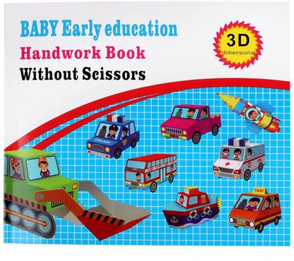 Treely Early Learning Book, Cut Out Book, Activity Book, Craft Book, Hand Work Book for Kids, 24 Designs