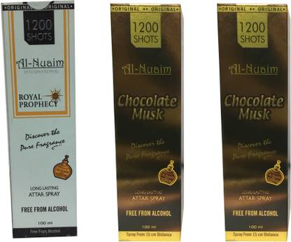 Al Nuaim ALNUAIM ROYAL PROPHECY, CHOCLATE MUSK (PACK OFF 3 ) Floral Attar