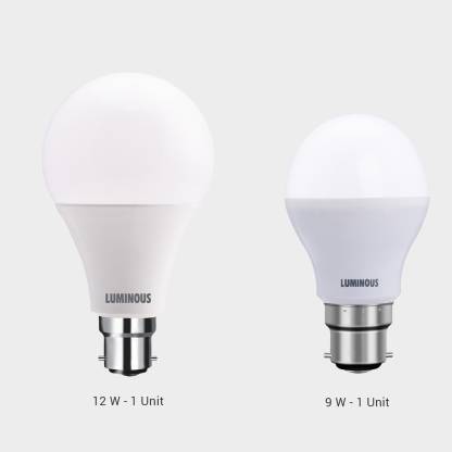 LUMINOUS 9 W, 12 W Round B22 LED Bulb