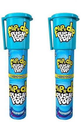 Push Pops Flip And Dip Raspberry Hard Candy 25g Pack Of 2 Raspberry Candy