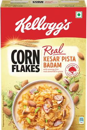 Kellogg's Real Kesar Pista Badam Corn Flakes Box