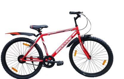 Oxygen BROCODE 26T Steel Frame with v Break (MIG) Cycle (Red) 26 T (inch) Road Cycle