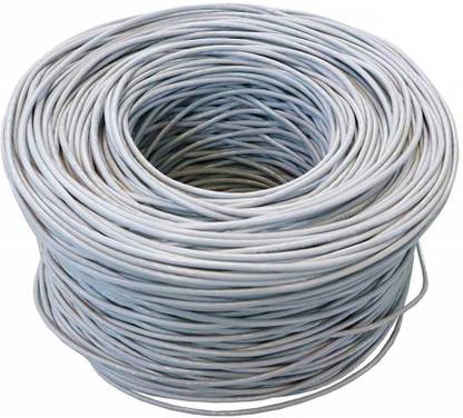 DazzelOn Ethernet Cable 100 Cat6 Ethernet Bulk Cable Bundle Grey 100 Meter 328FT - Gigabit Network Internet Cord | Copper 23AWG UTP Free 10pcs RJ45 Connectors