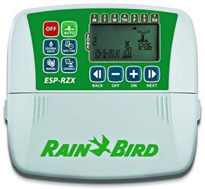 Rain Bird ESP-RZX Series 4 Station Controller, Indoor use, with 230 VAC Adapter, Output 24 VAC Programmable Electronic Timer Switch