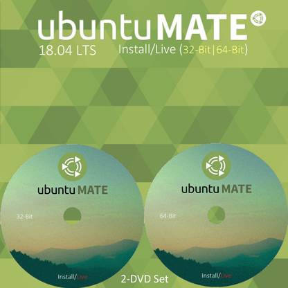 osguru UBNMATE Ubuntu MATE 18.04 LTS Bootable 2-DVD Set Live/Install/Upgrade/Repair (32-Bit, 64-Bit)