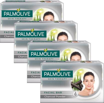 PALMOLIVE Skin Therapy Soap Bar with Charcoal Powder 75 gm (Pack of 4)