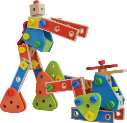 Trinkets & More - Nut Construction Assembling Set | Model Building Blocks Toy | DIY Mechanical KIT | STEM Learning Kids 4 Years + (70 Pieces)