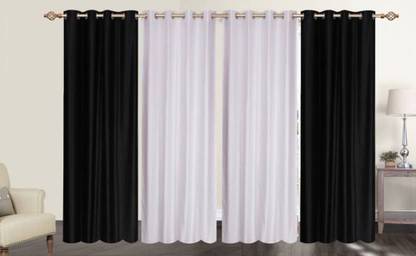 HHH FAB 151 cm (5 ft) Polyester Window Curtain (Pack Of 4)