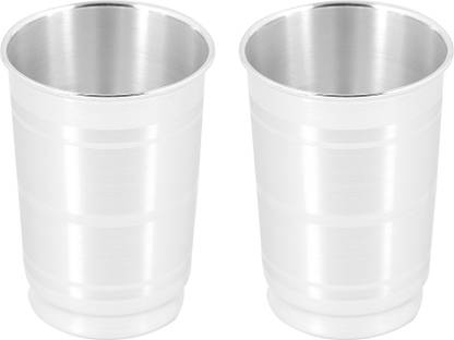 Aashirwad (Pack of 2) Pure Silver Glass Set Water/Juice Glass