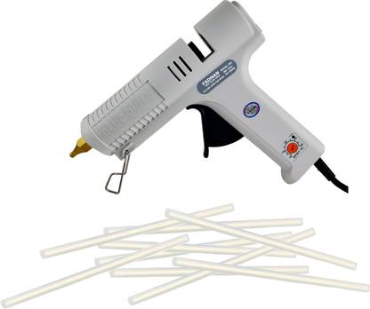 FADMAN White Copper Nozzel 150W High Professional Industrial Hot Melt Glue Gun with Sticks(11MM-9STICKS) Adjustable Temperature Corded Glue Gun