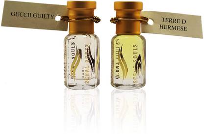 Scent Souls Guccii Guilty & Terre D Hermese Perfume Oil / Fragrance Oil (Attar| Ittar) Roll On For Men Combo Pack of 2 (6 ml) Floral Attar