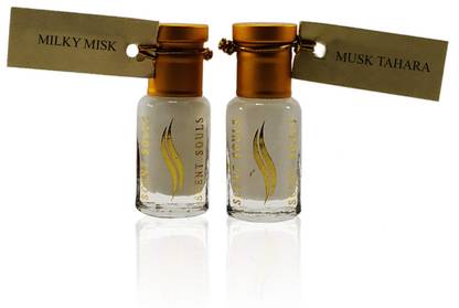 Scent Souls Milky Misk & Musk Tahara Perfume Oil / Fragrance Oil (Attar| ) Roll On For Women Combo Pack of 2 (6 ml) Floral Attar