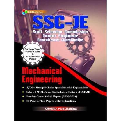 SSC-JE IN MECHANICAL ENGINEERING (Previous years solved and practice paper)