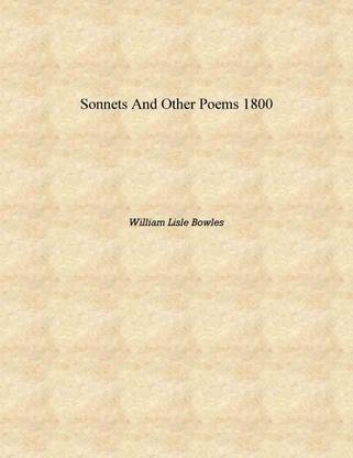 Sonnets and Other Poems 1800 [Hardcover]