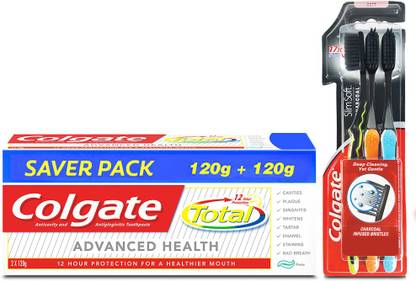 Colgate Combo 1 Advanced Health Tooth Paste ,3 Tooth Brush