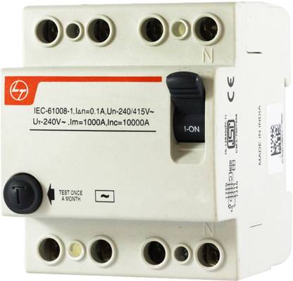 L&T Exora RCCB 100A FP 100mA BG410010 MCB