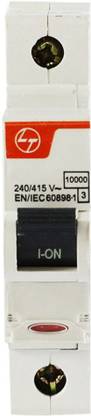 L&T Exora MCB - 6A, 1Pole (SP), 10kA, C Curve BB10060C MCB
