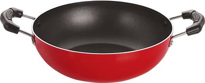 NIRLON Non-Stick Aluminium Kadhai Without Lid Kadhai 21 cm diameter 1.5 L capacity