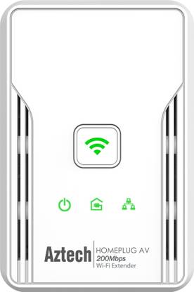 Aztech HL113EW HomePlug AV Powerline Wireless-N 150 Mbps Extender WiFi Range Extender 2.4 GHz 157 Mbps Wifi Speed Single Band Internal Antenna Access Point Mode